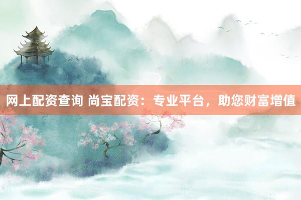 网上配资查询 尚宝配资：专业平台，助您财富增值