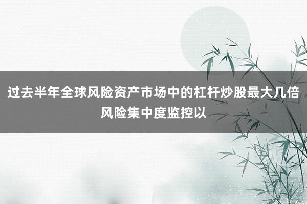 过去半年全球风险资产市场中的杠杆炒股最大几倍风险集中度监控以