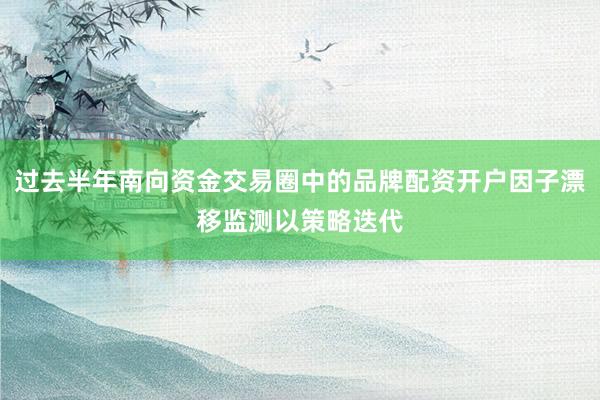 过去半年南向资金交易圈中的品牌配资开户因子漂移监测以策略迭代