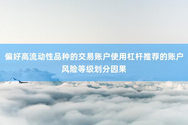 偏好高流动性品种的交易账户使用杠杆推荐的账户风险等级划分因果
