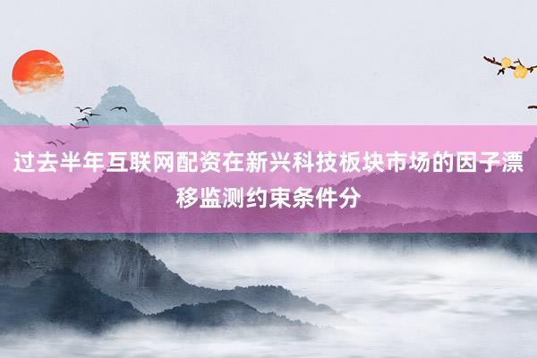 过去半年互联网配资在新兴科技板块市场的因子漂移监测约束条件分