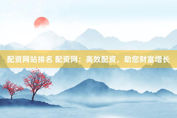 配资网站排名 配资网：高效配资，助您财富增长