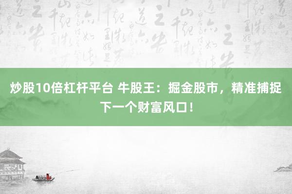 炒股10倍杠杆平台 牛股王：掘金股市，精准捕捉下一个财富风口！